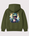 Olive green hoodie back 1326