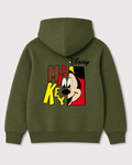 Olive green hoodie back 1330