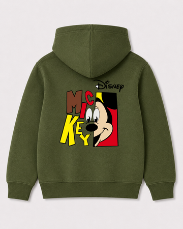 Olive green hoodie back 1330