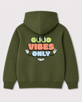 Olive green hoodie back 1334