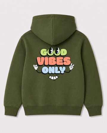 Olive green hoodie back 1334