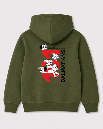 Olive green hoodie back 1338