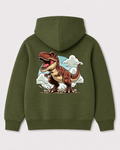 Olive green hoodie back 1344