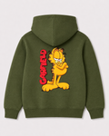 Olive green hoodie back 1365