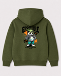 Olive green hoodie back 1373