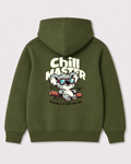 Olive green hoodie back 1378
