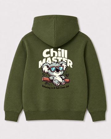 Olive green hoodie back 1378