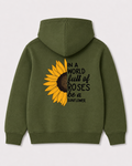 Olive green hoodie back 1382