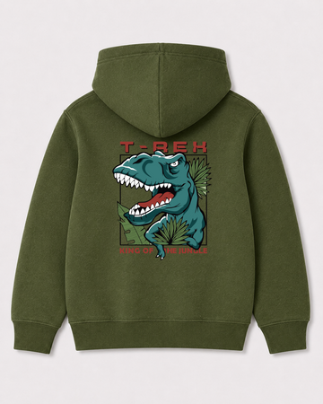 Olive green hoodie back 1416