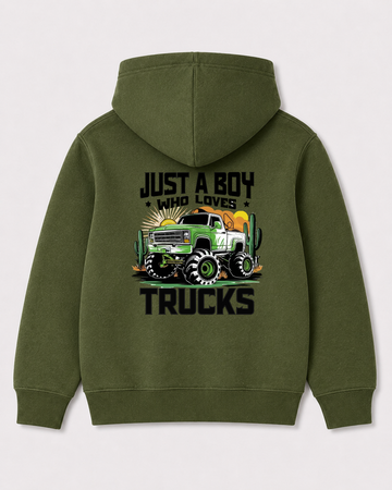 Olive green hoodie back 1433