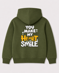 Olive green hoodie back 1435