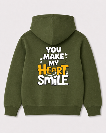 Olive green hoodie back 1435