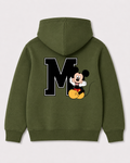 Olive green hoodie back 1436