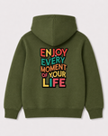 Olive green hoodie back 1459