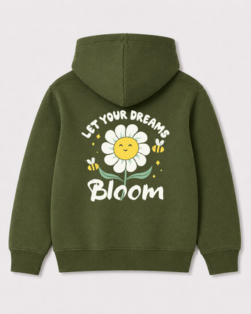 Olive green hoodie back 1468