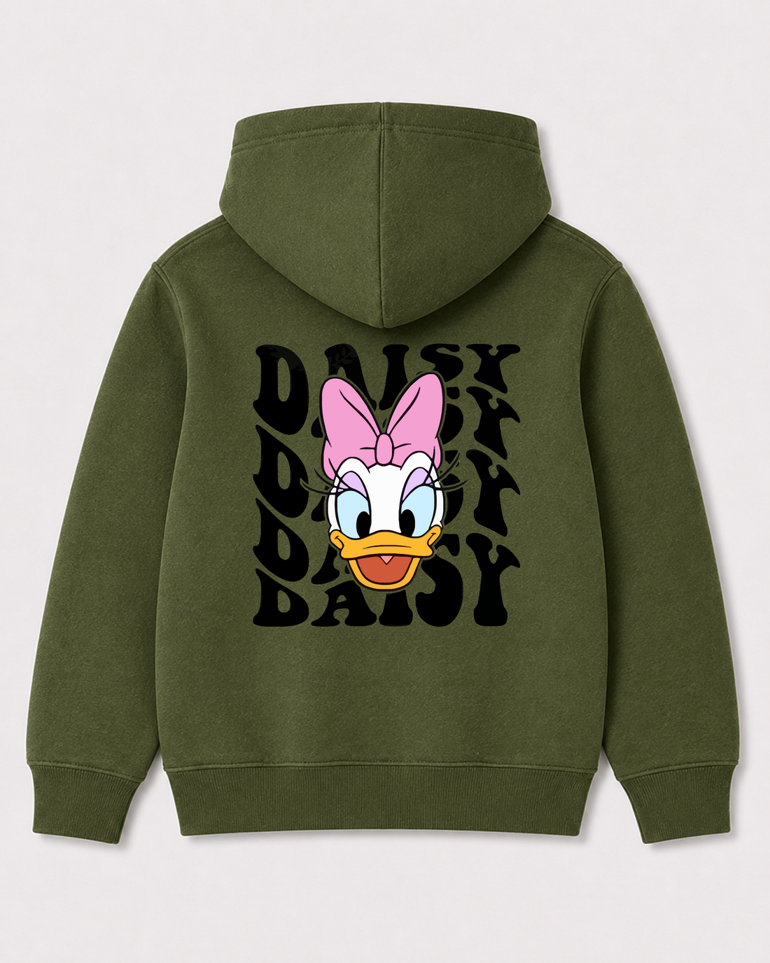 Olive green hoodie back 1470