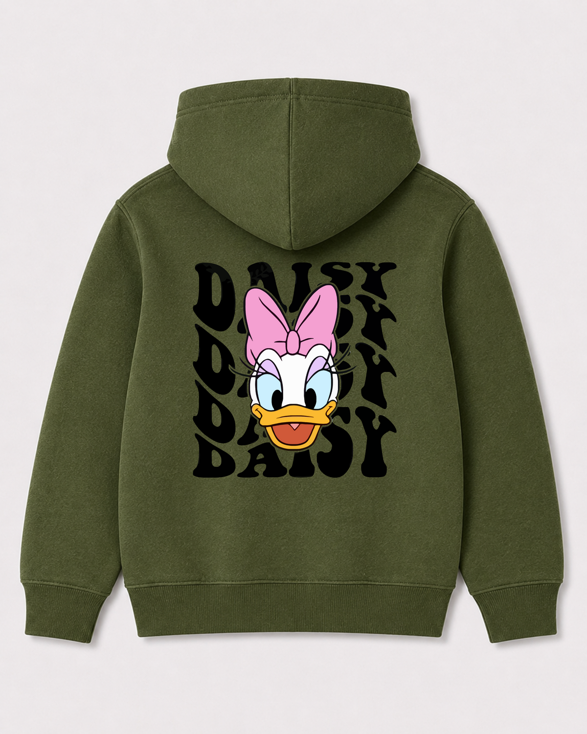 Olive green hoodie back 1470