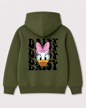 Olive green hoodie back 1470