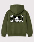 Olive green hoodie back 1486