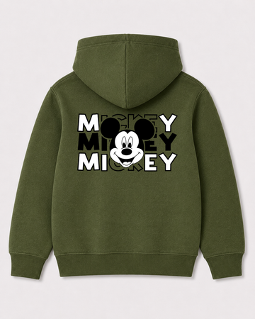 Olive green hoodie back 1486