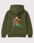 Olive green hoodie back 1498