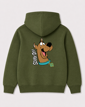 Olive green hoodie back 1498