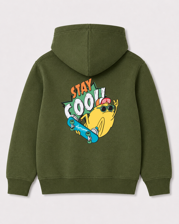 Olive green hoodie back 1510