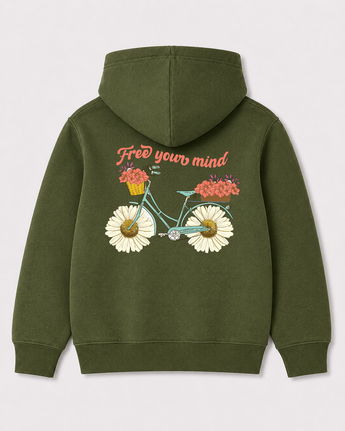 Olive green hoodie back 1516