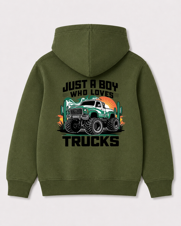 Olive green hoodie back 1518