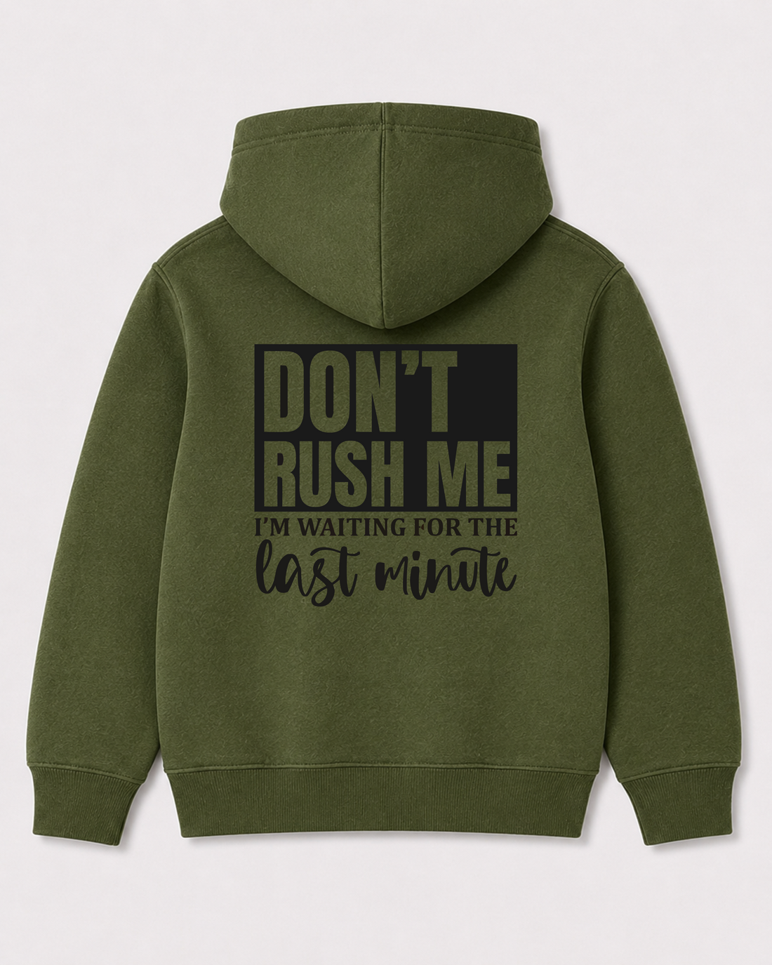 Olive green hoodie back 1526