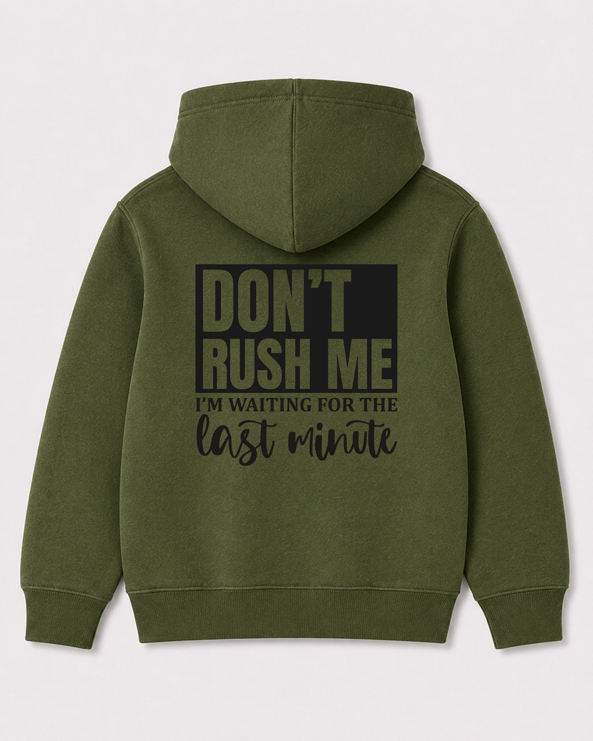 Olive green hoodie back 1526
