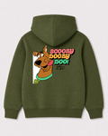 Olive green hoodie back 1530