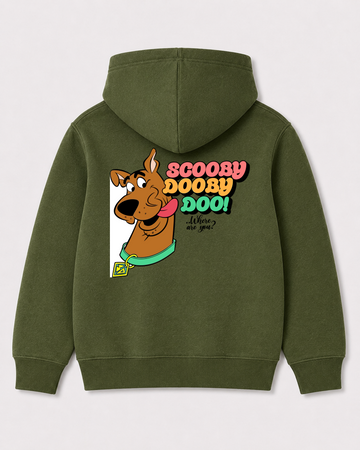 Olive green hoodie back 1530