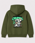 Olive green hoodie back 1541