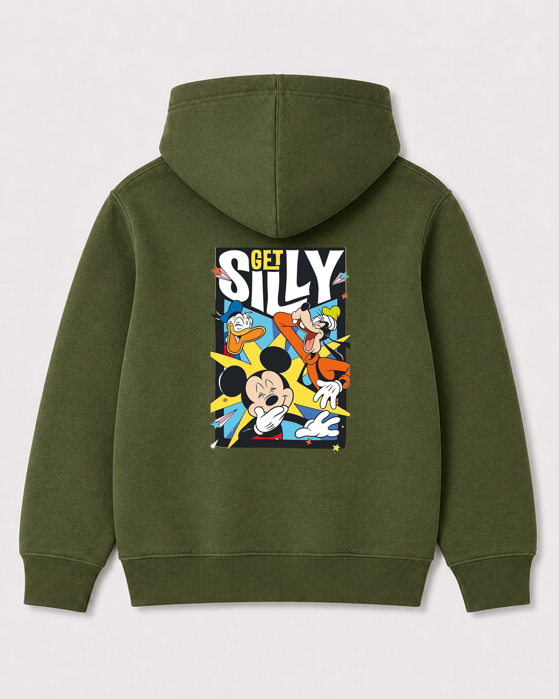 Olive green hoodie back 1542