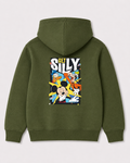 Olive green hoodie back 1542