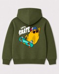 Olive green hoodie back 1560