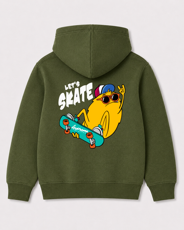 Olive green hoodie back 1560