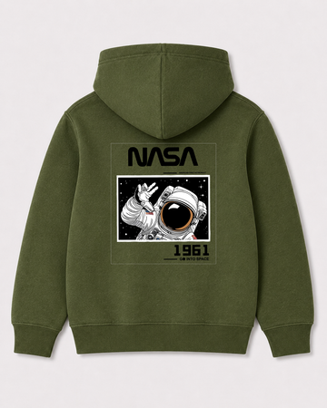 Olive green hoodie back 1577