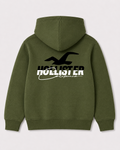 Olive green hoodie back 1588