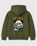 Olive green hoodie back 1589