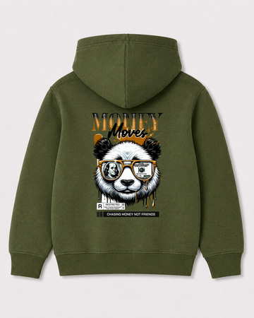 Olive green hoodie back 1589