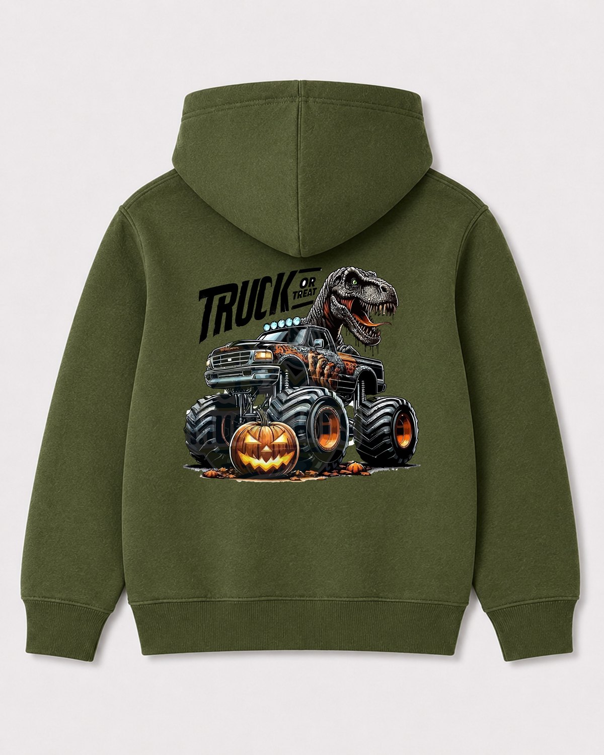 Olive green hoodie back 1597