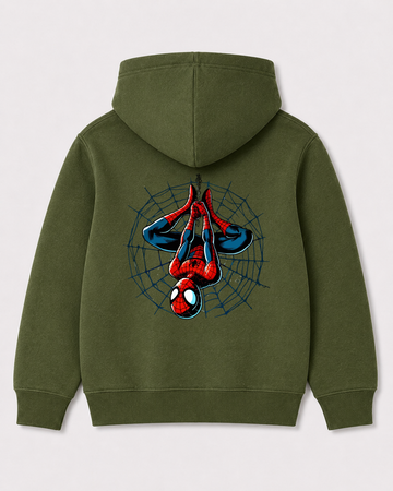 Olive green hoodie back 1607
