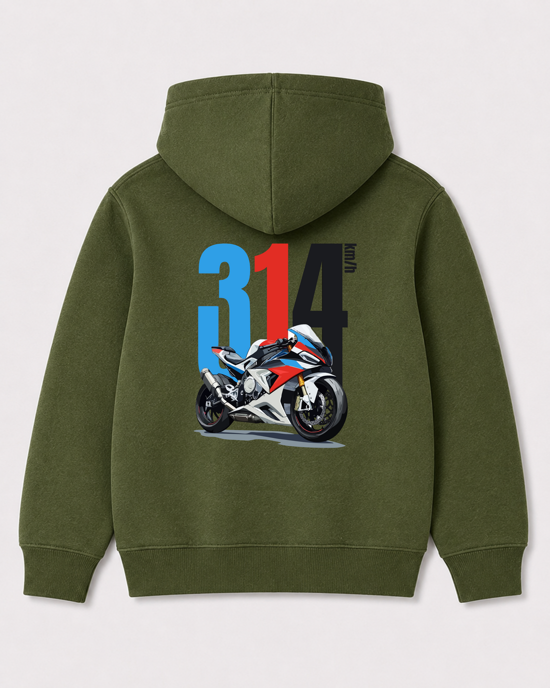 Olive green hoodie back 1613