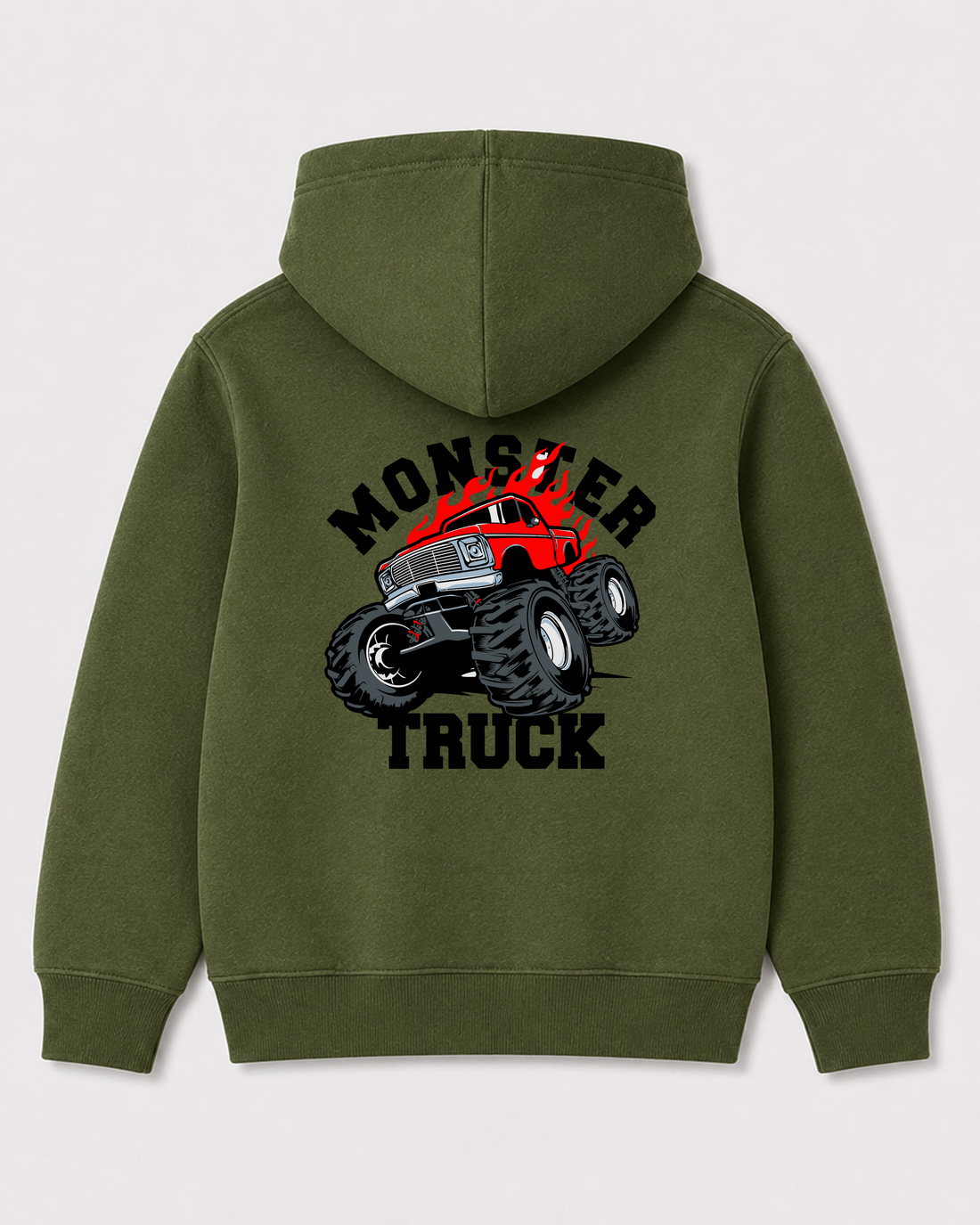Olive green hoodie back 1627