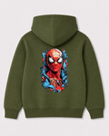 Olive green hoodie back 2121