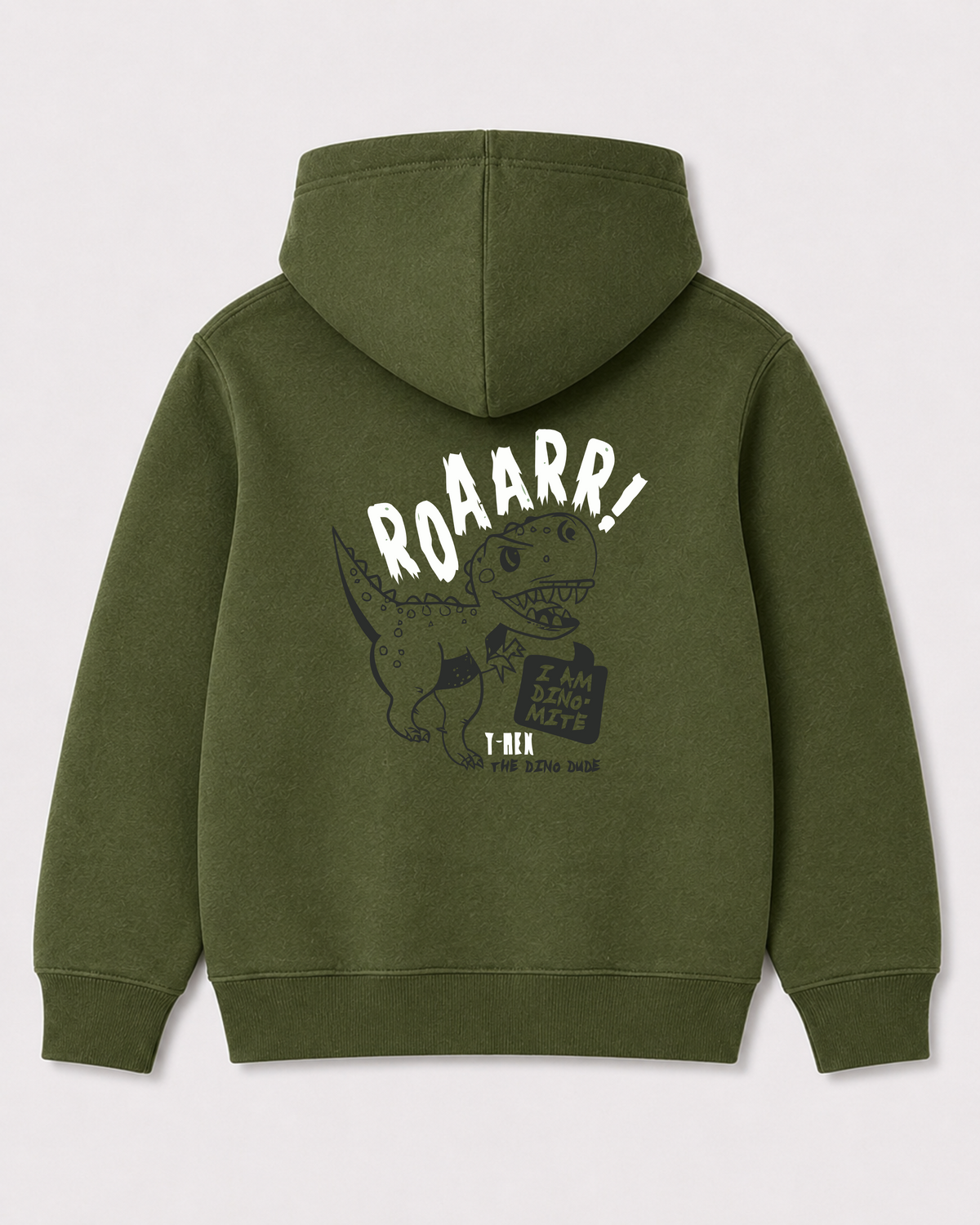 Olive green hoodie back 2122