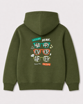 Olive green hoodie back 2123
