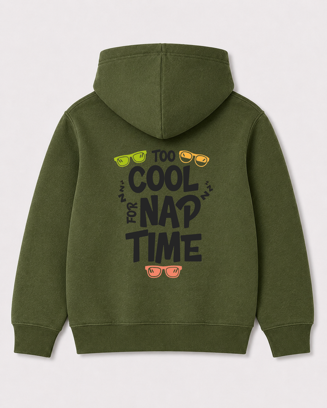 Olive green hoodie back 2126